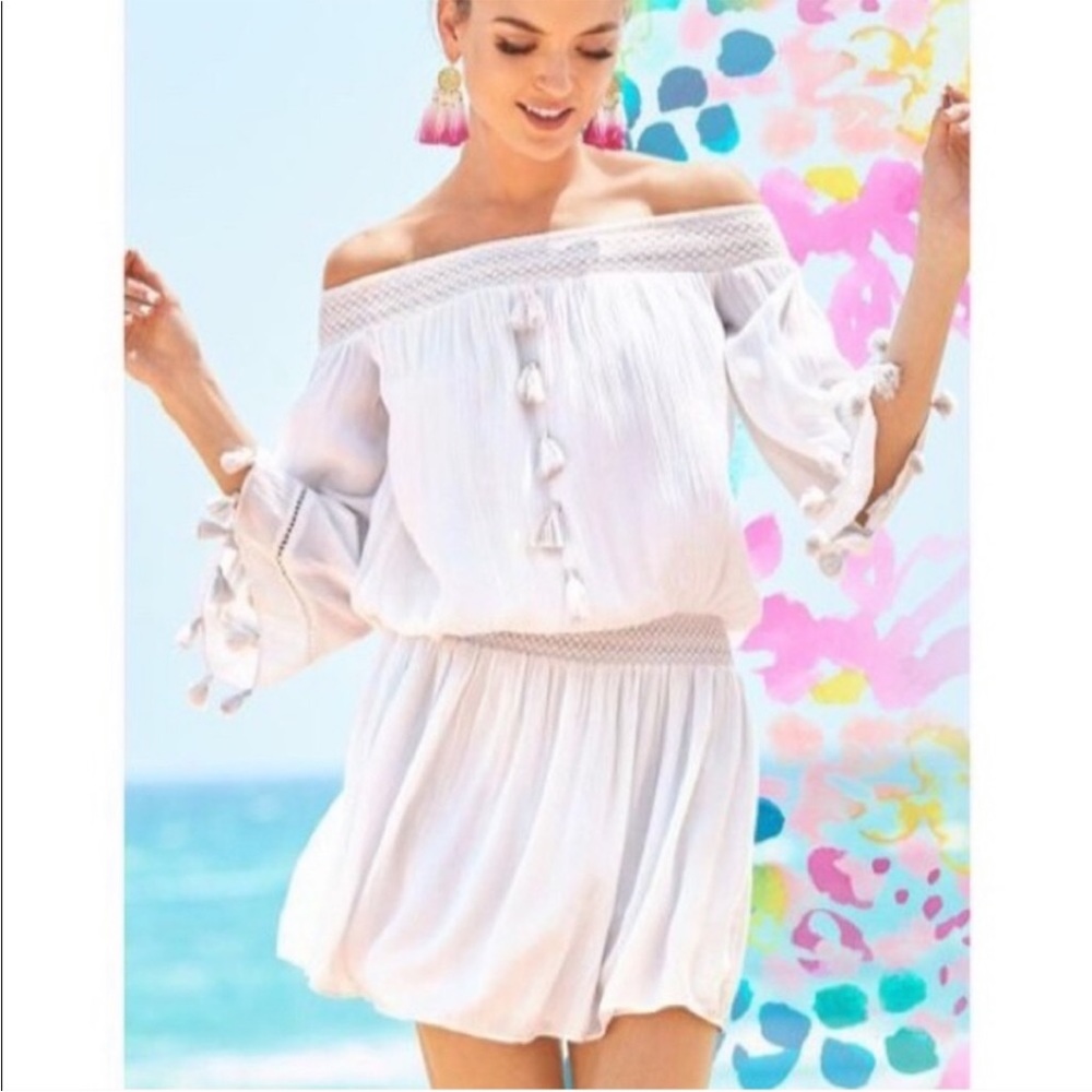 Lilly Pulitzer White Off-Shoulder Dress